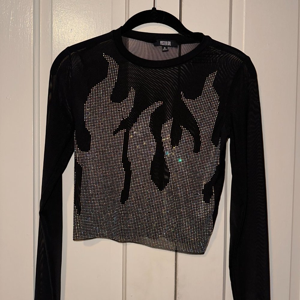 Mesh Rhinestone Top - Picture 3 of 7